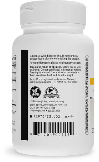 Integrative Therapeutics Cortisol Manager - Adrenal Health Support Supplement for Healthy Stress Response* - Vegan, Dairy-Free & Gluten-Free-90 Capsules(45Servings)
